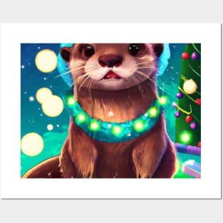 Cute Otter Drawing Posters and Art